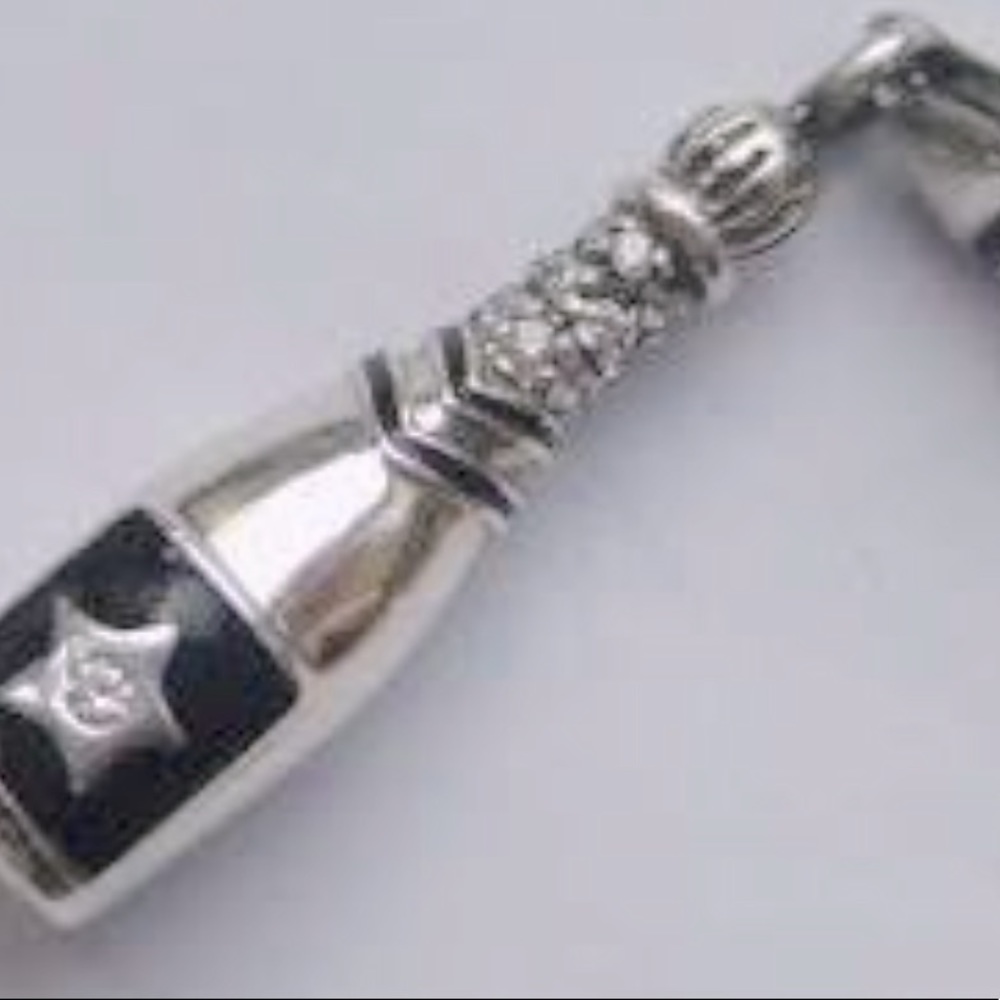 Thomas Sabo Champagne Bottle Charm Pendant - RARE/NEW